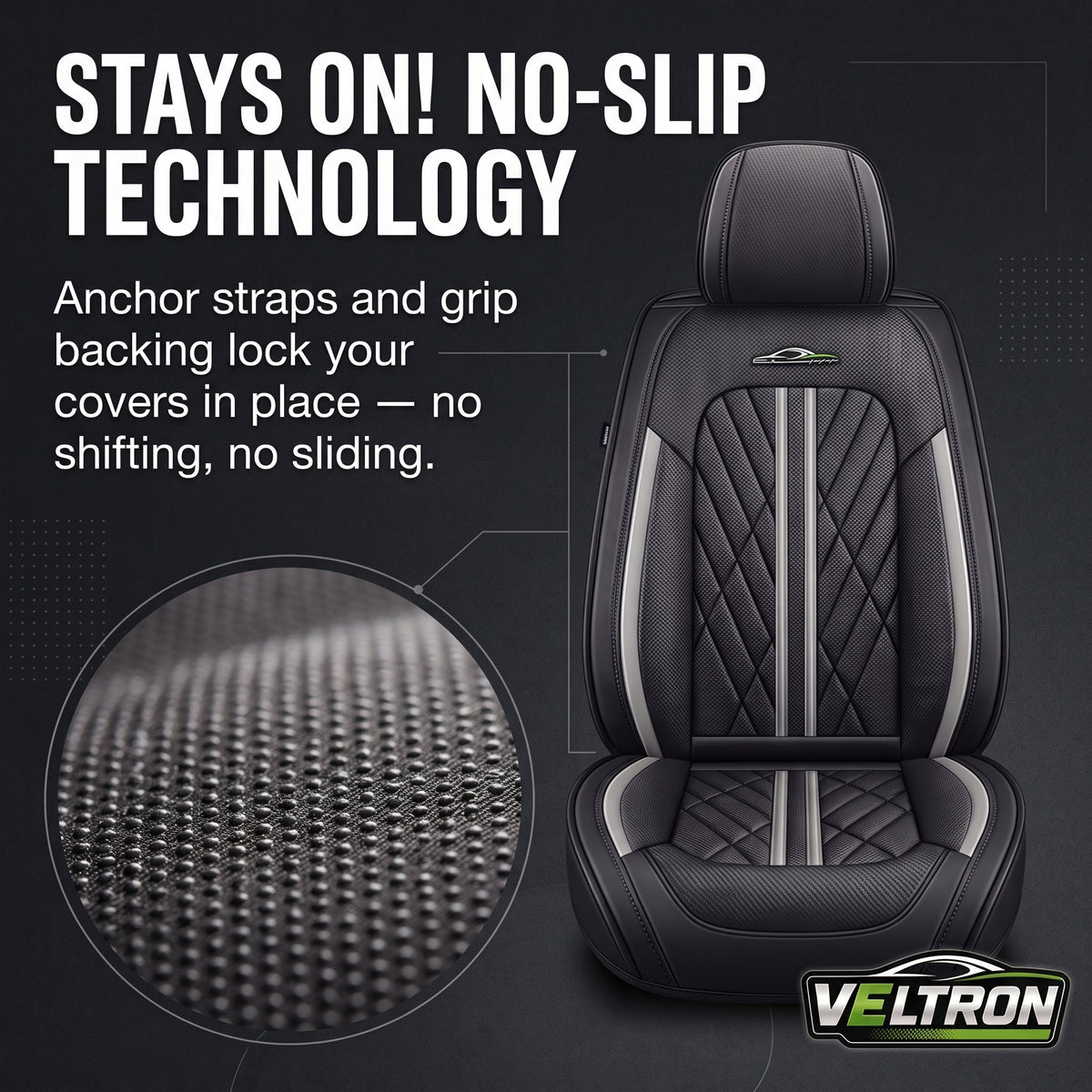 Black & Gray Car Seat Covers
