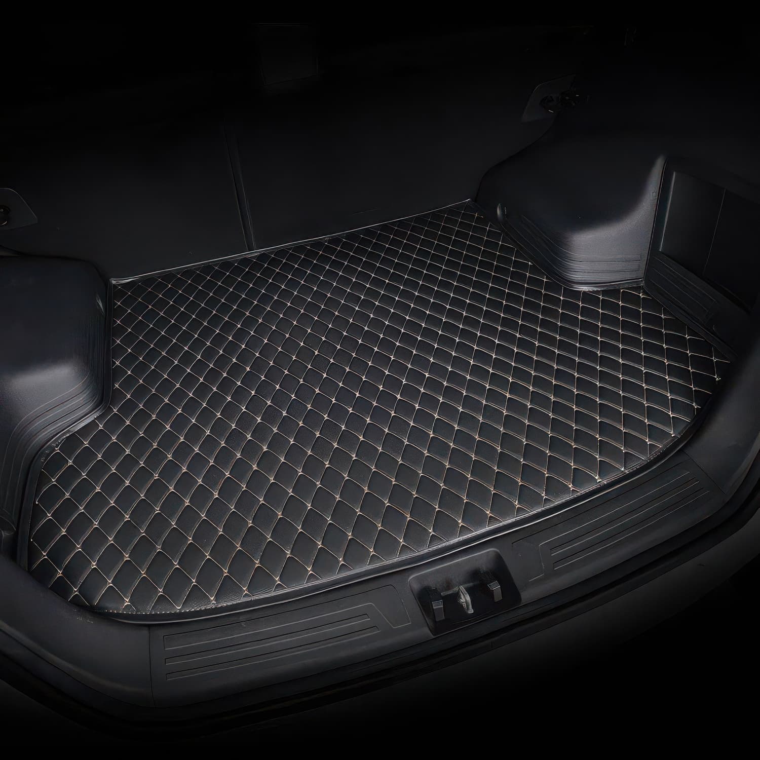 Black & Beige Car Boot Liners