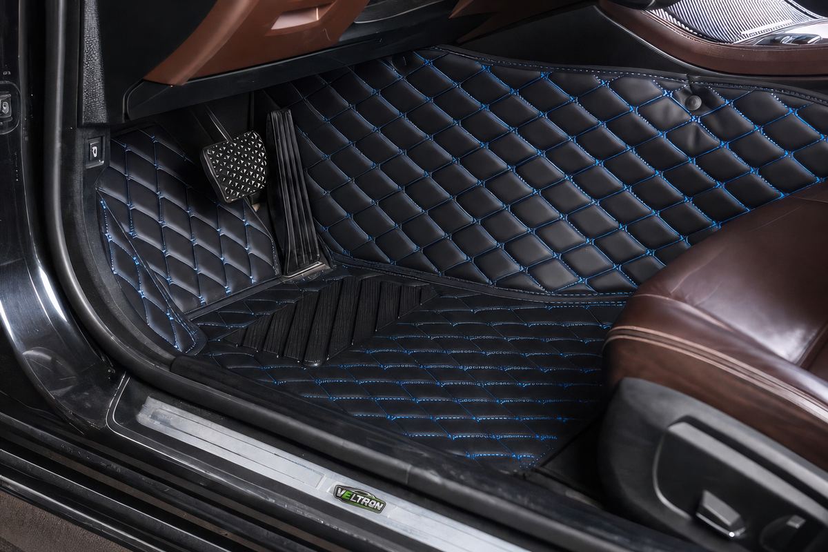 Black & Blue Car Mats