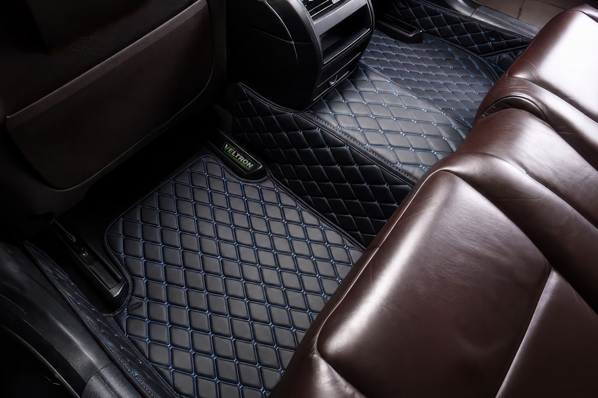 Black & Blue Car Mats