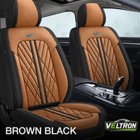 Brown & Black Car Seat Covers